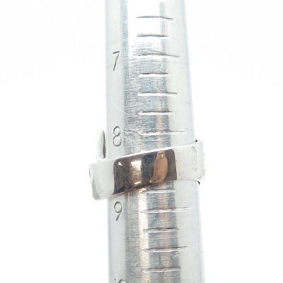 925 Sterling Silver White & Black C Z Ring Size 8.75 - Picture 9 of 10